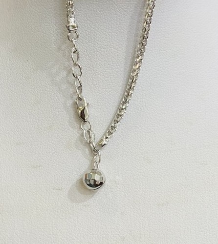 18k solid white gold franco - gold,