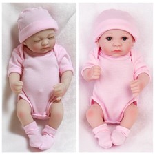 10" Reborn Baby Dolls Twins Preemie Girl Full Body Vinyl Silicone Newborn Gifts