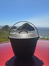 Great Old Lodge Gypsy Pot☆ Antique USA Cookware☆ Cast Iron Cauldron with Lid!