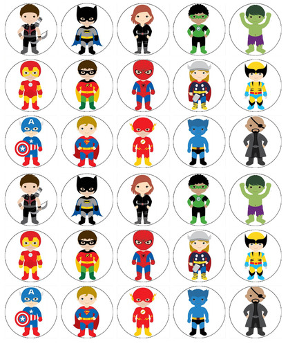 30x marvel avengers - marvel, cupcake