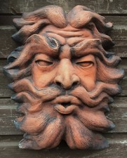 Green man plaque fountain mask