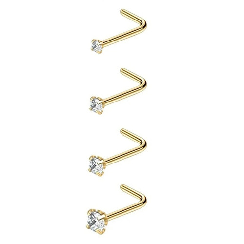 Pair nose stud pin bar - pair,