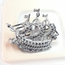 Staybrite Boat Brooch Vintage