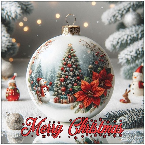 Christmas winter bauble square - winter,