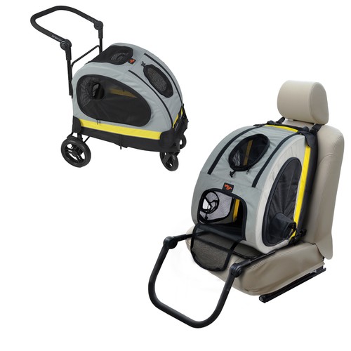 Portable and foldable pet - and,