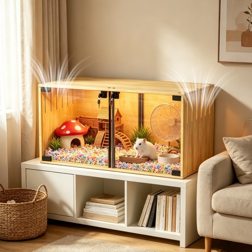 80cm wooden hamster cage - cage, with