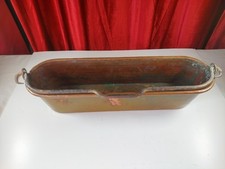 Antique French Copper Fish Kettle Planter