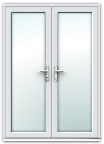 White upvc french doors - upvc,