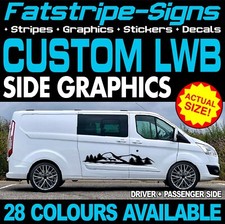 to fit FORD CUSTOM LWB GRAPHICS STICKERS DECALS CAMPER VAN MOTORHOME