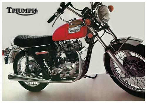 Triumph poster t140 t140v - triumph,
