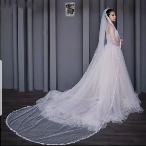 Cathedral length tier bridal - 1,
