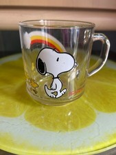 Vintage snoopy glass mug - snoopy,