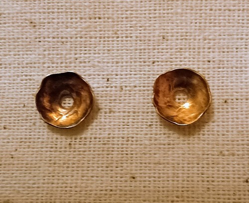 Pair handmade brass stud - of,