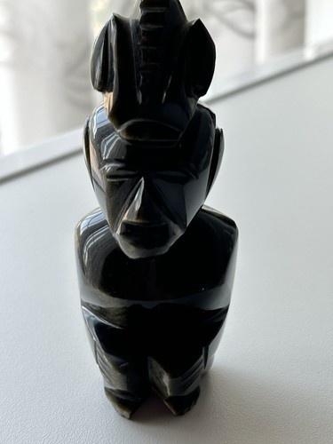 Black figurine aztec style - figurine,