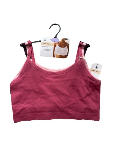 Pink purple ripped crop - pink/purple, top