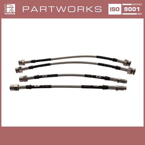 Brake hose set braided - , steel