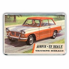 RETRO AIRFIX KIT BOX ART:  TRIUMPH HERALD JUMBO FRIDGE MAGNET