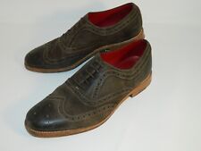 loake Rob brogue mens shoes size 9 Slip on faux laces very Rare style