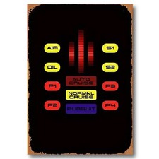 Retro Vintage Style Kitt Dashboard From 1980s TV Series Knight Rider