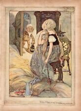 VINTAGE FAIRY TALE PRINT by ANNE ANDERSON "The Millers Daughter" Book Illust