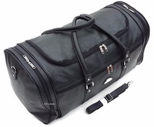 Large faux leather holdall - large,