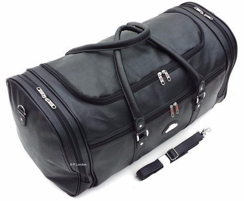 Large faux leather holdall - 24",