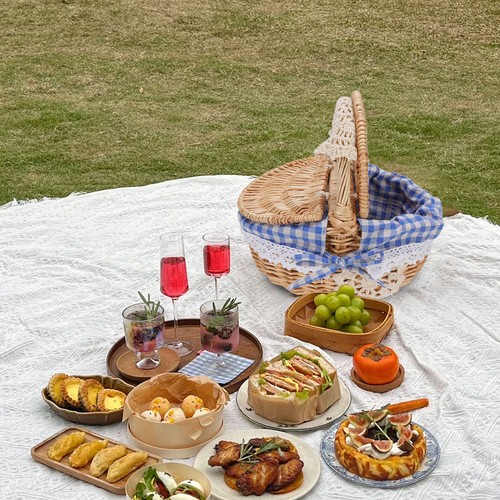 Picnic basket dual opening - basket, lid