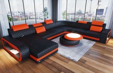 Leather living area couch