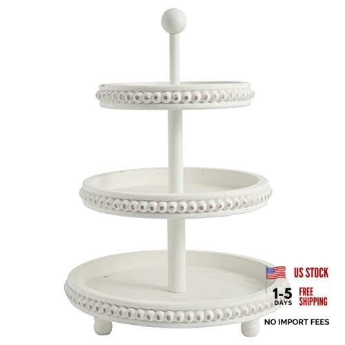 White farmhouse tray three - tray,