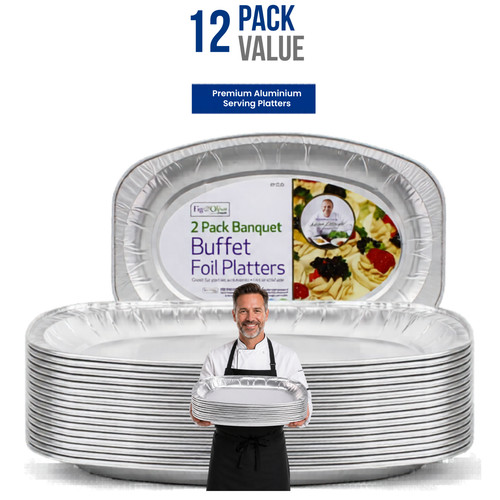 Pack large foil platters - 12,