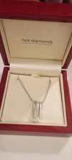 Sterling Silver And Hot Diamonds Pendant With Chain In Original Box