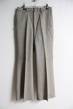 Vintage St Michael 70's Flare Leg Trousers - Beige Check - Size W28 L29 (E54)