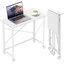 HOMCOM Folding Desk on Wheels
