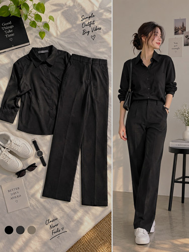 Primark black pleated - pleated, straight
