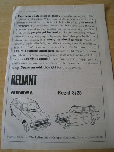 Reliant rebel regal - rebel, car