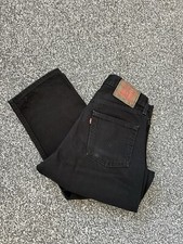 Levis 521 Black Straight Leg Jeans 32x32