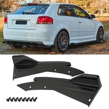 For Audi A3 S3 A4 S4 A6 A5 Gloss Rear Bumper Spoiler Lip Side Splitter Diffusers