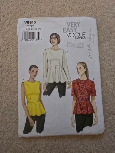 Vogue sewing pattern v8815 - sewing,