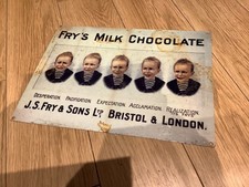 FRYS MILK CHOCOLATE 5 BOYS METAL WALL PLAQUE  40cm x 30cm reproduction