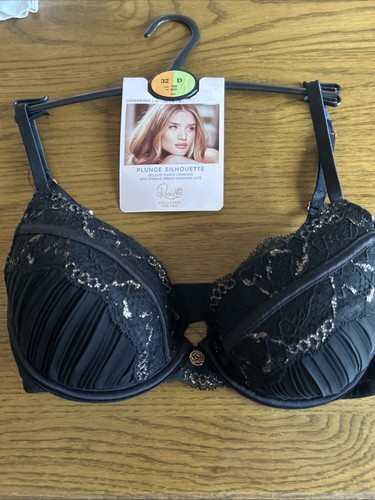 Rose plunge silhouette bra - rose,
