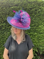 Large Bespoke Feather Fascinator/hatinator for Wedding, On Of A Kind And Unworn.