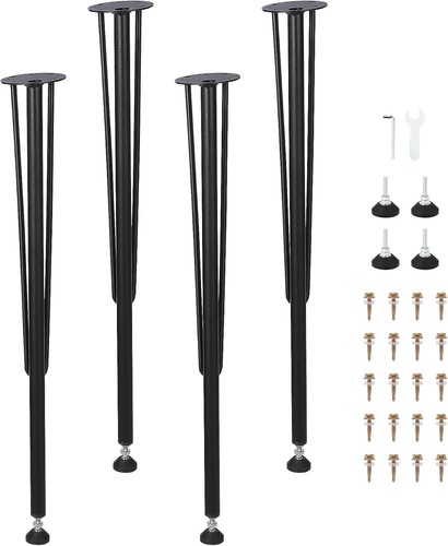 Square metal table - 4x, legs