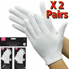 2 Pairs 100% Cotton Gloves