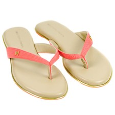 Butterfly Twists Ladies Flip Flops Lola Coral Snakeskin Effect - Various Sizes