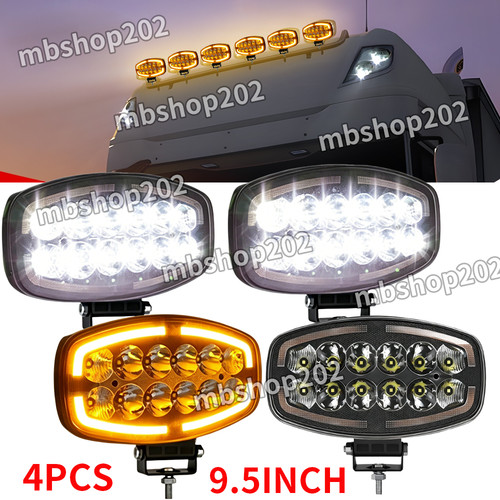 White amber drl4x jumbo oval - white/w,