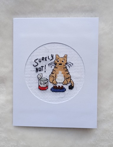 Handmade cross stitch card - handmade,