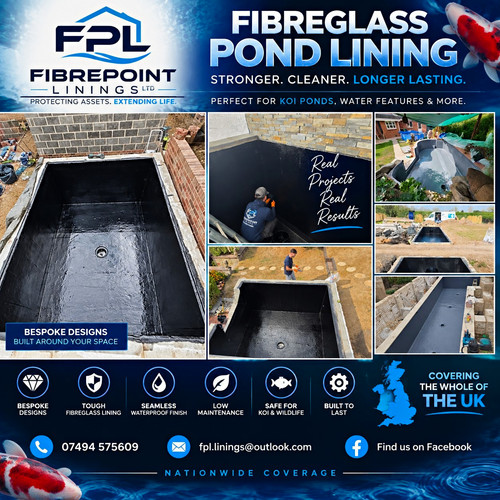 Fibreglass pond liner seamless - fibreglass,