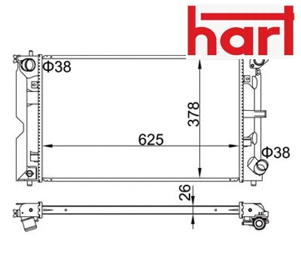 Coolant radiator 606 - coolant,