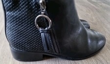 black Evans ankle boots size