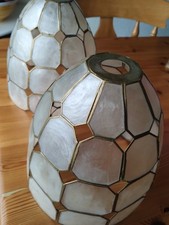 Pair Vintage Capiz Pendant